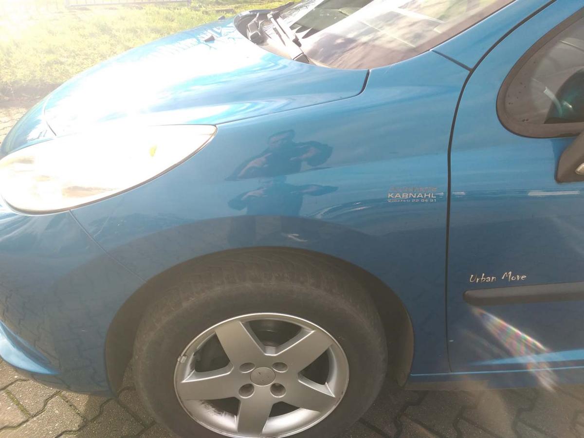 Peugeot 207 original Kotflügel vorn links KMU Blaumetallic Bj.2008